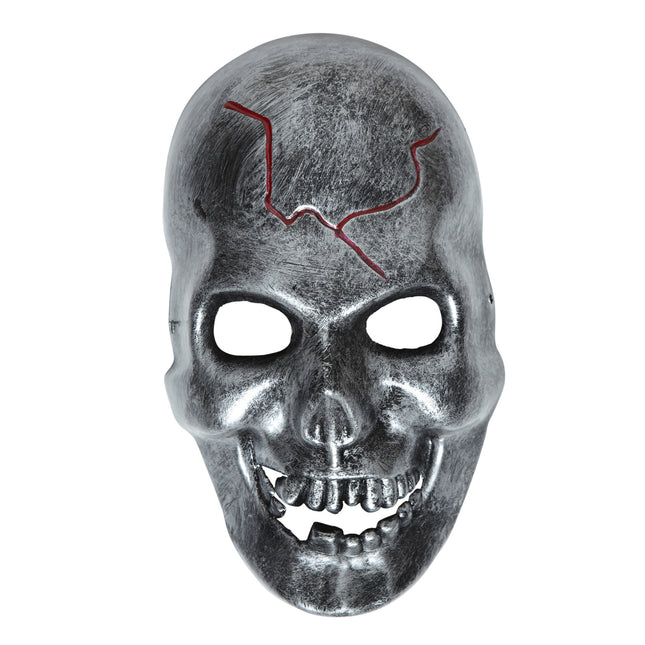 Maschera di Halloween Teschio Grigio Ferro