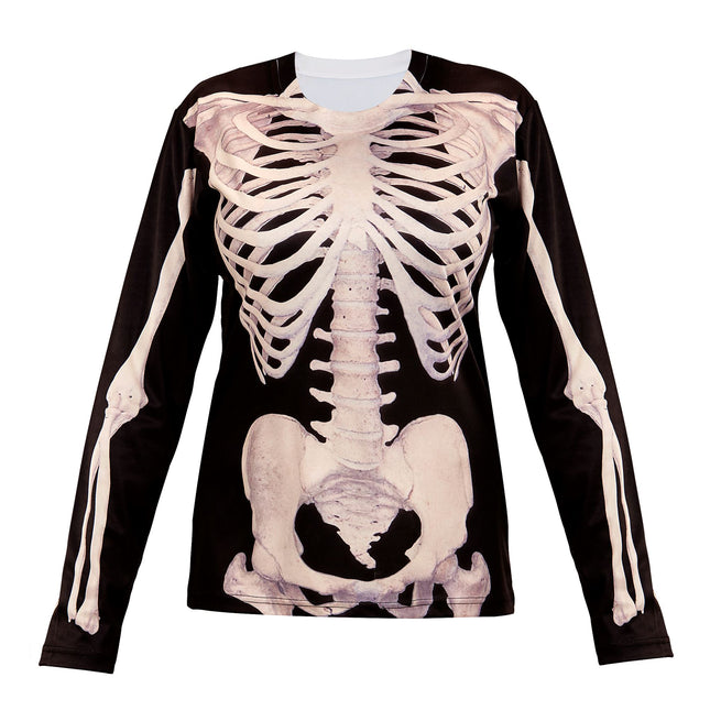 T-SHIRT MANICA LUNGA DONNA SCHELETRO