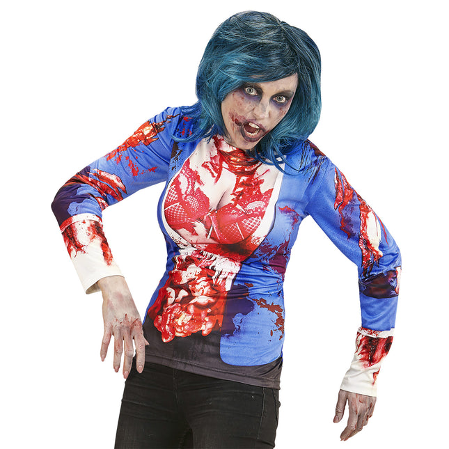 T-SHIRT MANICHE LUNGHE ZOMBIE DONNA L/XL