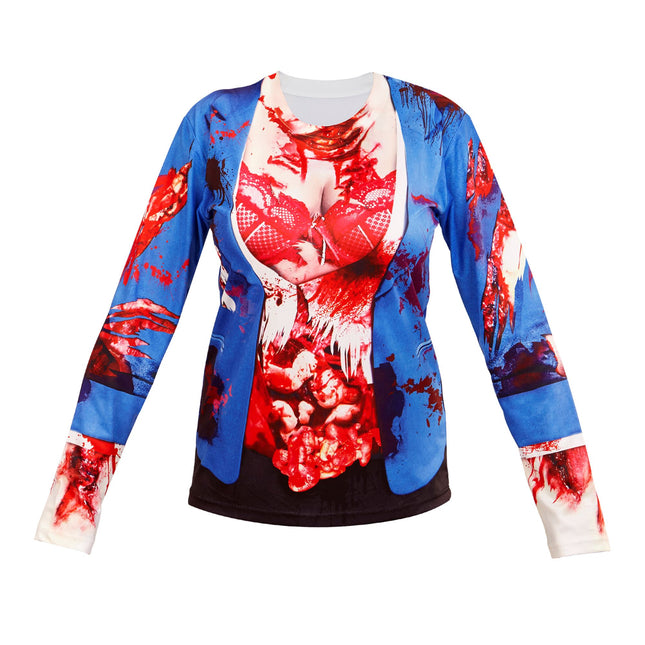 T-SHIRT MANICHE LUNGHE ZOMBIE DONNA L/XL