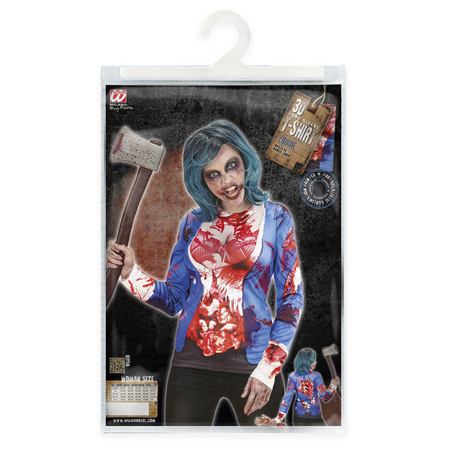 T-SHIRT MANICHE LUNGHE ZOMBIE DONNA L/XL