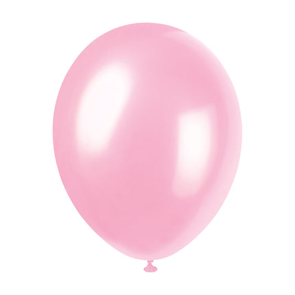 12" Palloncini perlati Premium, 8ct - Rosa cristallo