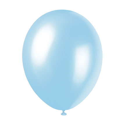 12" Palloncini perlati Premium, 8ct - Blu cielo