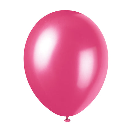 Palloncini fucsia in lattice lucido 30cm 10pz