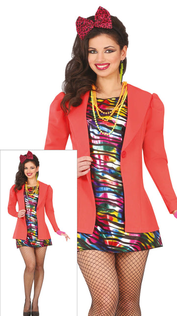 Costume Neon 80S Rainbow Ladies