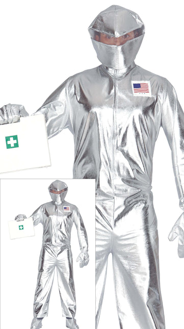 Tuta da astronauta uomo argento