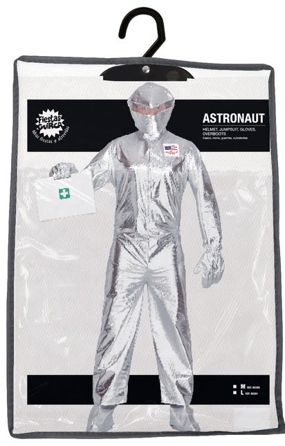 Tuta da astronauta uomo argento