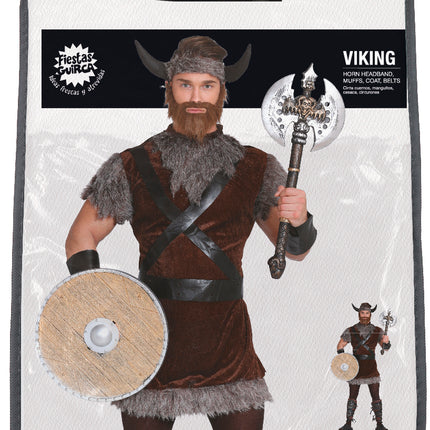 Costume da vichingo marrone grigio uomo