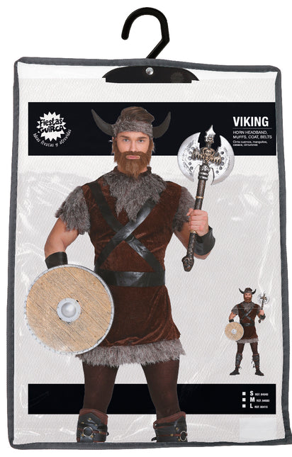 Costume da vichingo marrone grigio uomo