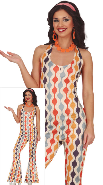 Tuta Disco 70S Colorata Donna
