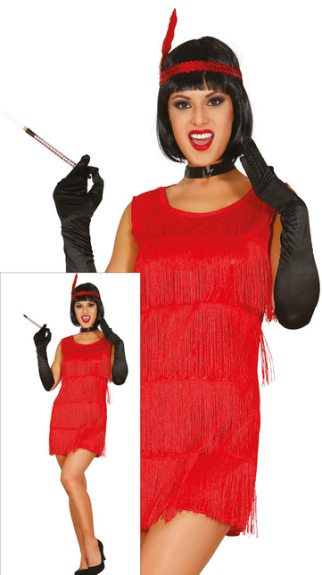 Abito Charleston Rosso Donna