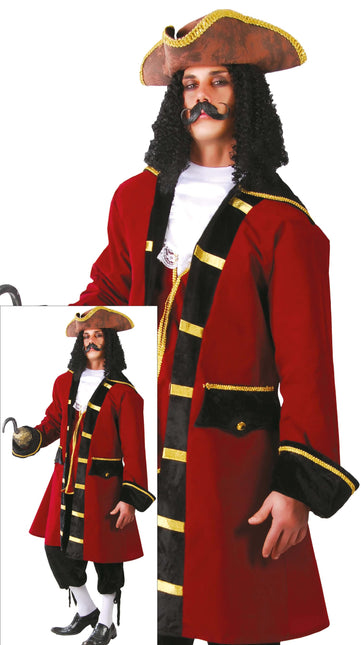Abito da pirata Bordeaux Red Uomo