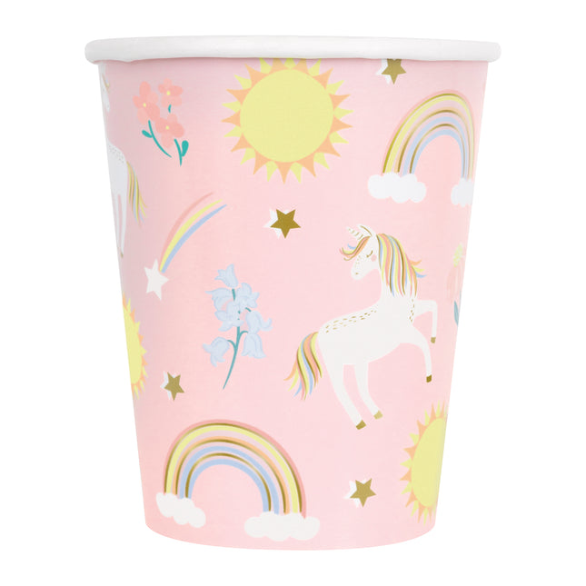 Bicchieri di carta Dainty Unicorn da 9 oz, 8ct