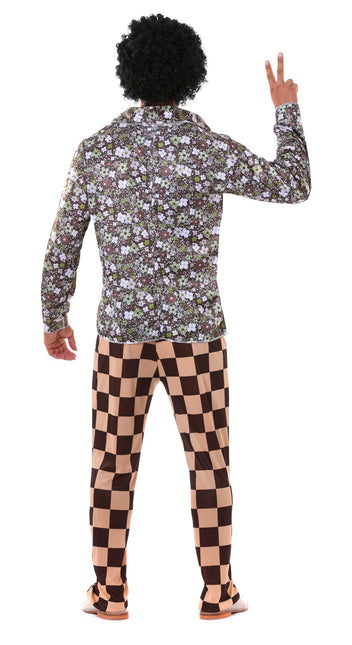 Costume Disco 70S Uomo Marrone