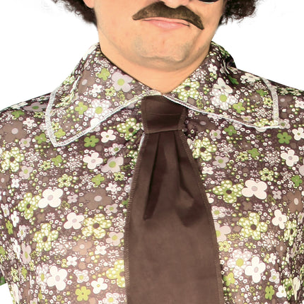Costume Disco 70S Uomo Marrone