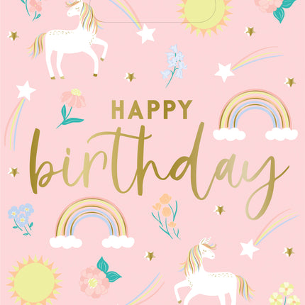 Sacchetti di bottino Dainty Unicorn "Happy Birthday", 8ct