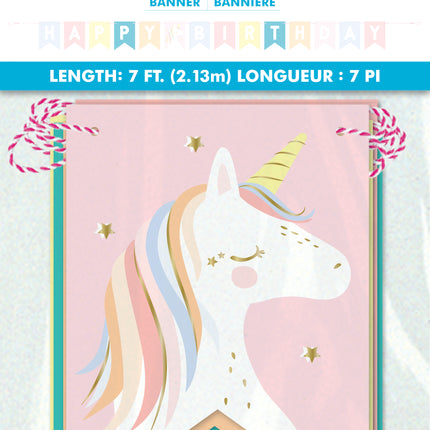 Unicorno Letterslinger Happy Birthday 2,13m