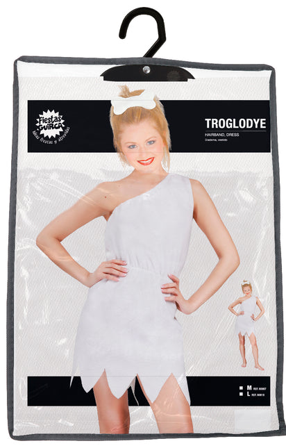 Costume da Cavernicolo Donna Bianco