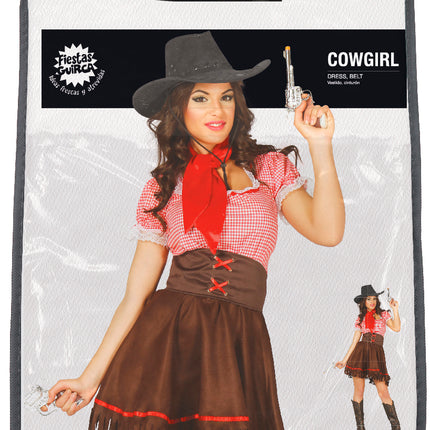 Abito da cowgirl marrone da donna