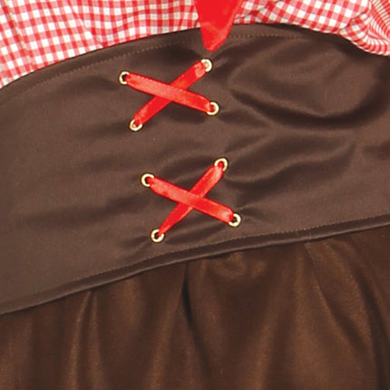 Abito da cowgirl marrone da donna