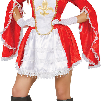Costume da moschettiere rosso bianco
