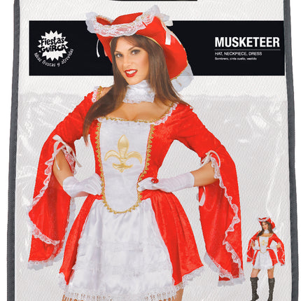 Costume da moschettiere rosso bianco