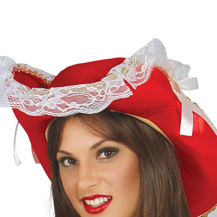 Costume da moschettiere rosso bianco