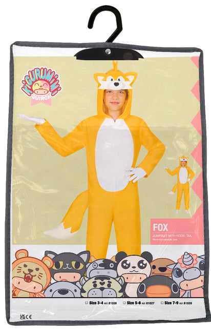 Costume da volpe giallo bambino