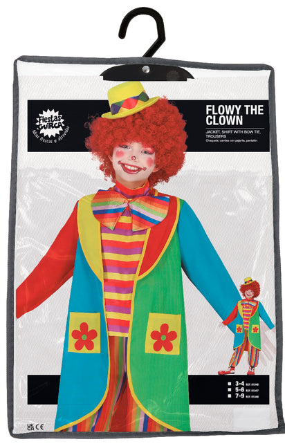 Costume da clown colorato per bambino