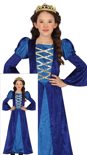 Costume da principessa medio per bambina blu