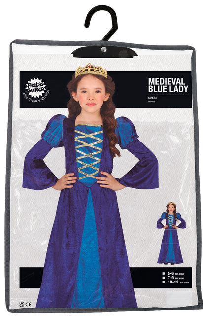 Costume da principessa medio per bambina blu