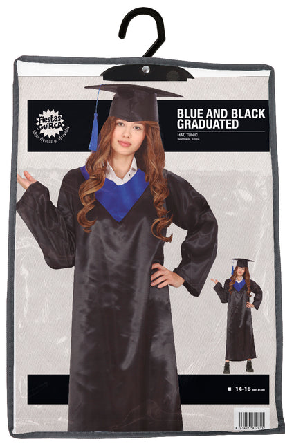 Abito da laurea nero blu donna