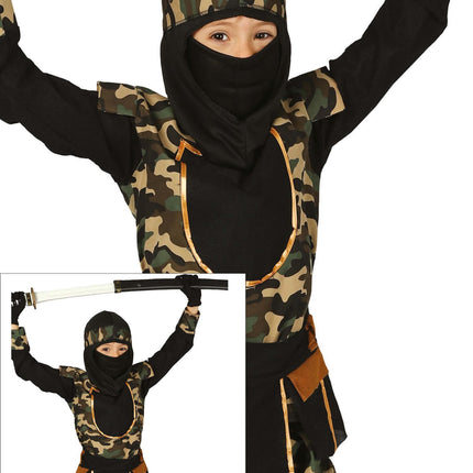 Tuta Ninja bambino mimetica
