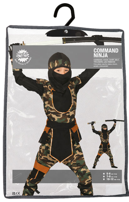 Tuta Ninja bambino mimetica