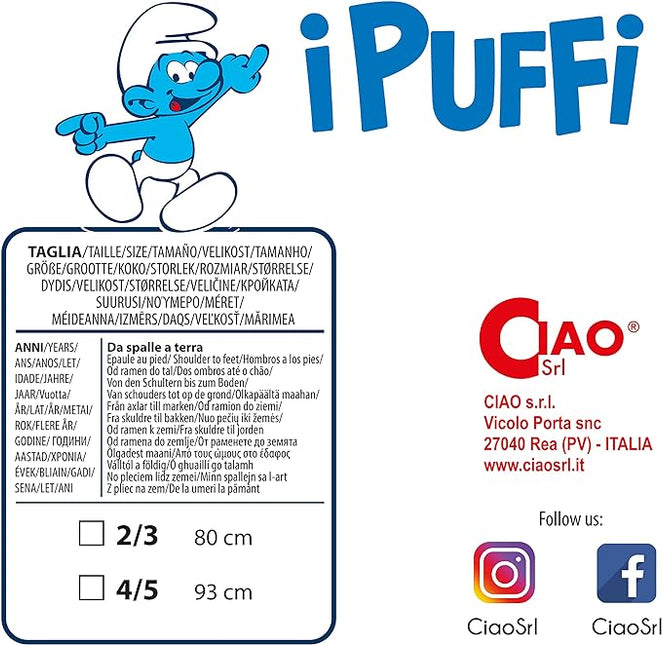 Costume da ragazza puffo