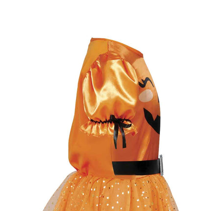 Abito da Halloween arancione da strega per bambina