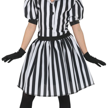 Abito di Halloween bianco e nero per bambini piccoli: piccolo fantasma buffo