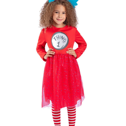 Dr Seuss Gatto nel Cappello, Cosa 1 & 2 Costume Ragazze