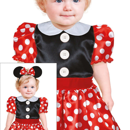 Costume da Minnie Mouse rosso bianco bambino
