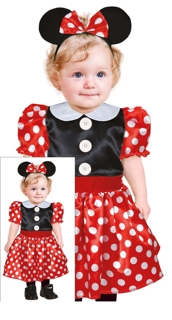 Costume da Minnie Mouse rosso bianco bambino