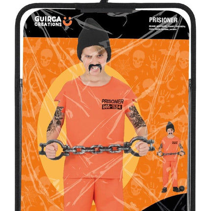 Costume di Halloween da prigioniero arancione per bambini