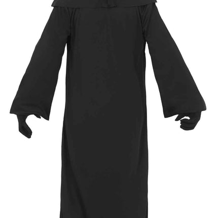 Costume di Halloween nero per bambini con occhi rosso scuro