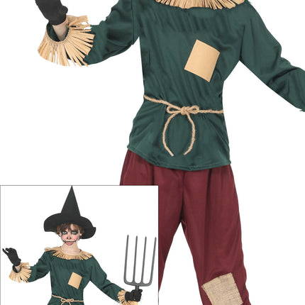 Costume di Halloween colorato da spaventapasseri per bambini