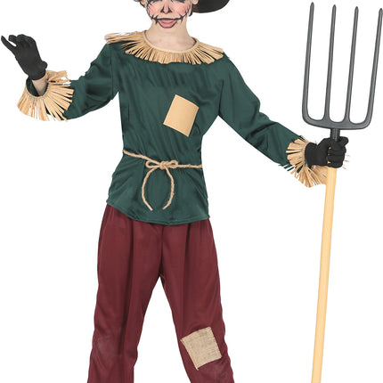 Costume di Halloween colorato da spaventapasseri per bambini