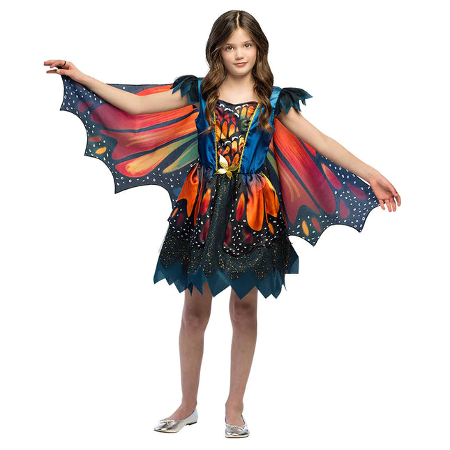 Vestito a farfalla Nero Arancione Ragazza