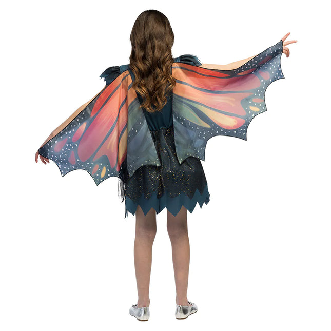 Vestito a farfalla Nero Arancione Ragazza