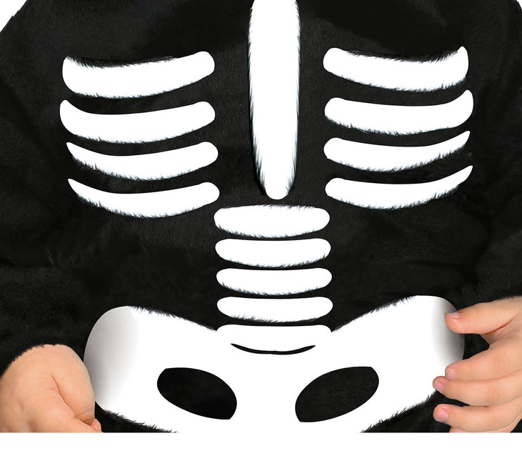 Costume di Halloween da scheletro per bambino in bianco e nero