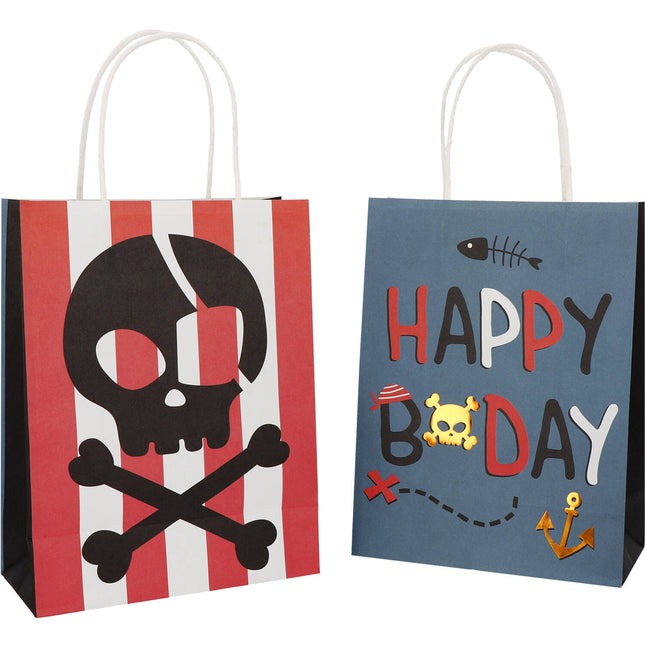 Sacchetti per feste pirata 27cm 6pz