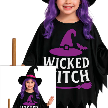 Poncho di Halloween per bambini: strega