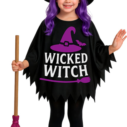 Poncho di Halloween per bambini: strega